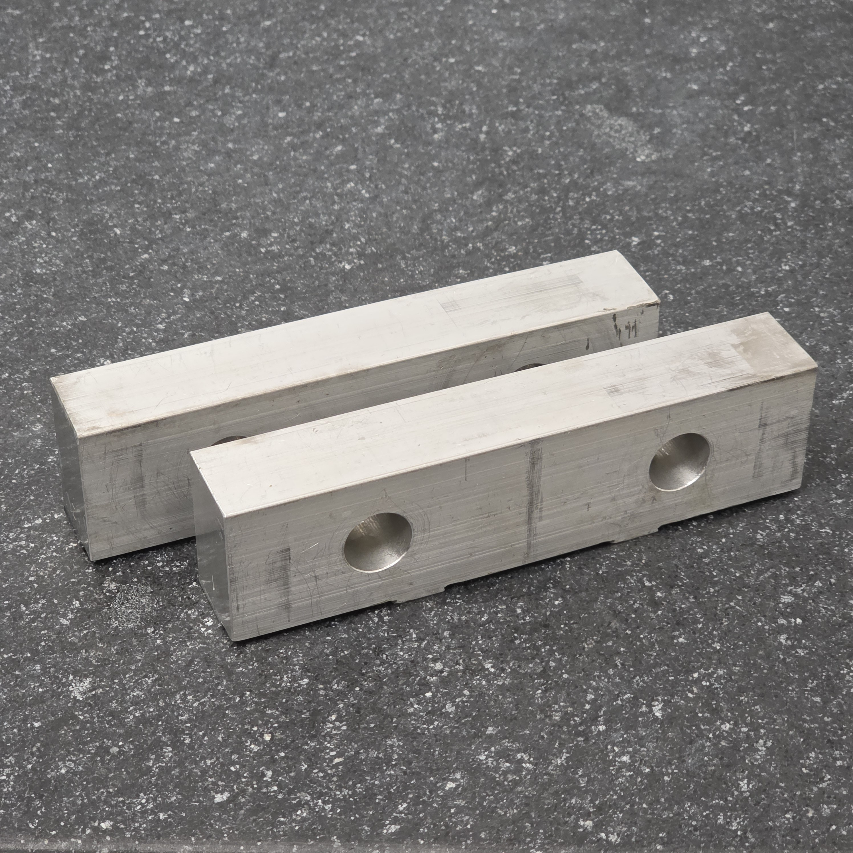 Machinable Extruded 6061 T6 Aluminum Soft Jaw Set For 6" Vice